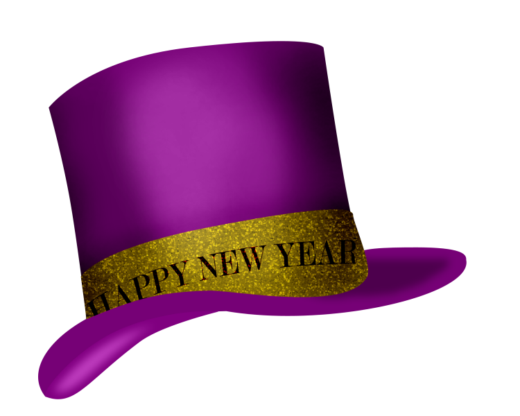 New Year Hat Pic (indigo, purple, black)