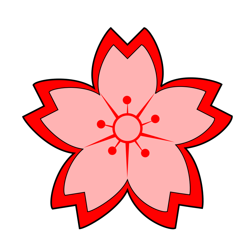 New Year In Japan Png Clipart (red, pink, black)