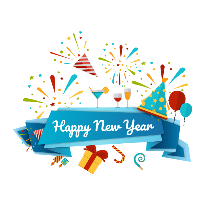 New Year Png Transparent (black, teal)