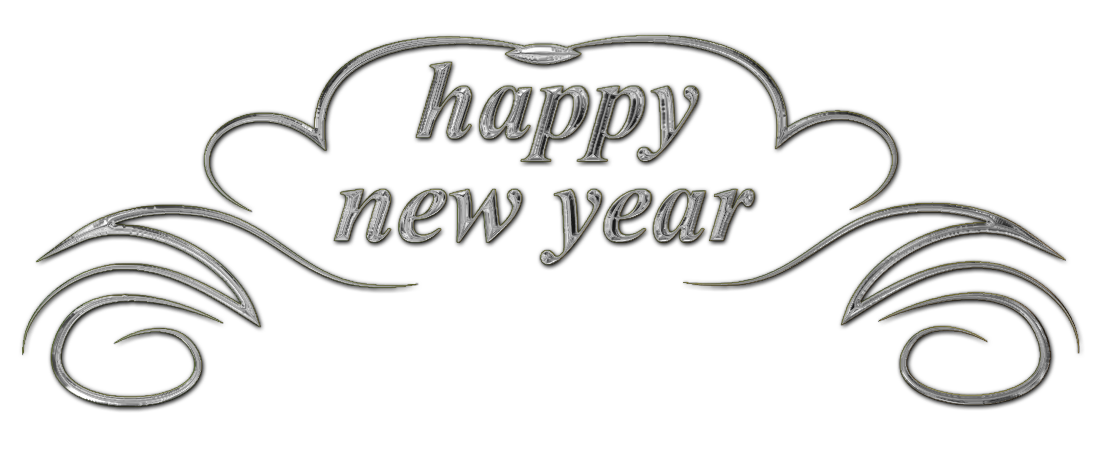 New Years Png File (gray, silver, lavender, black, white)