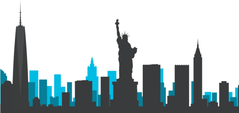 New York Skyline Tower Png Clipart (black, indigo)