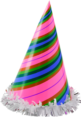 New Year Hat Png Transparent (violet, silver, black, salmon)