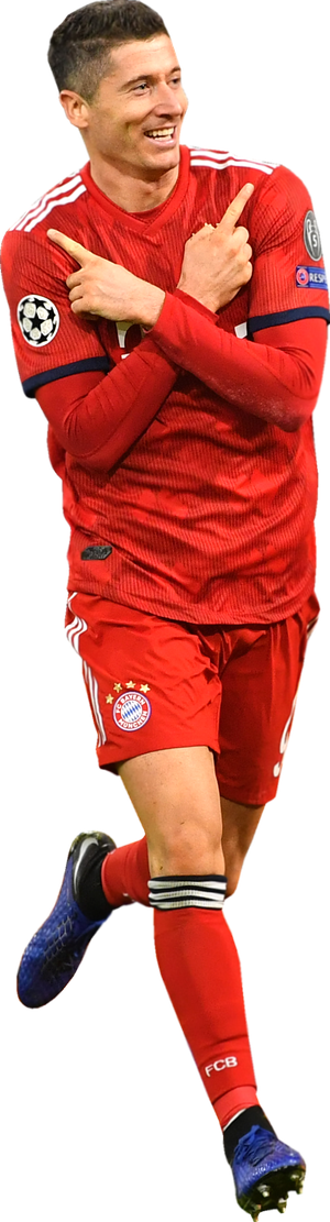 Lewandowski Png File (red, maroon, black)