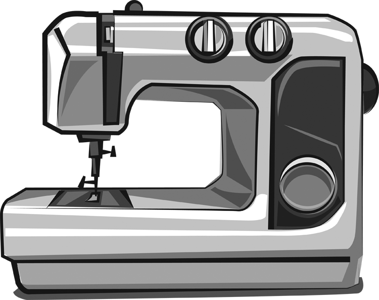 Sewing Machine Background Png (black, silver, white, gray)