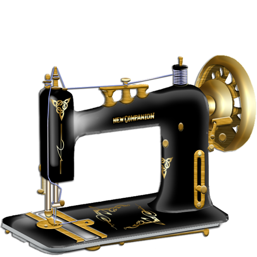 Sewing Machine Png Transparent Picture (black, white)