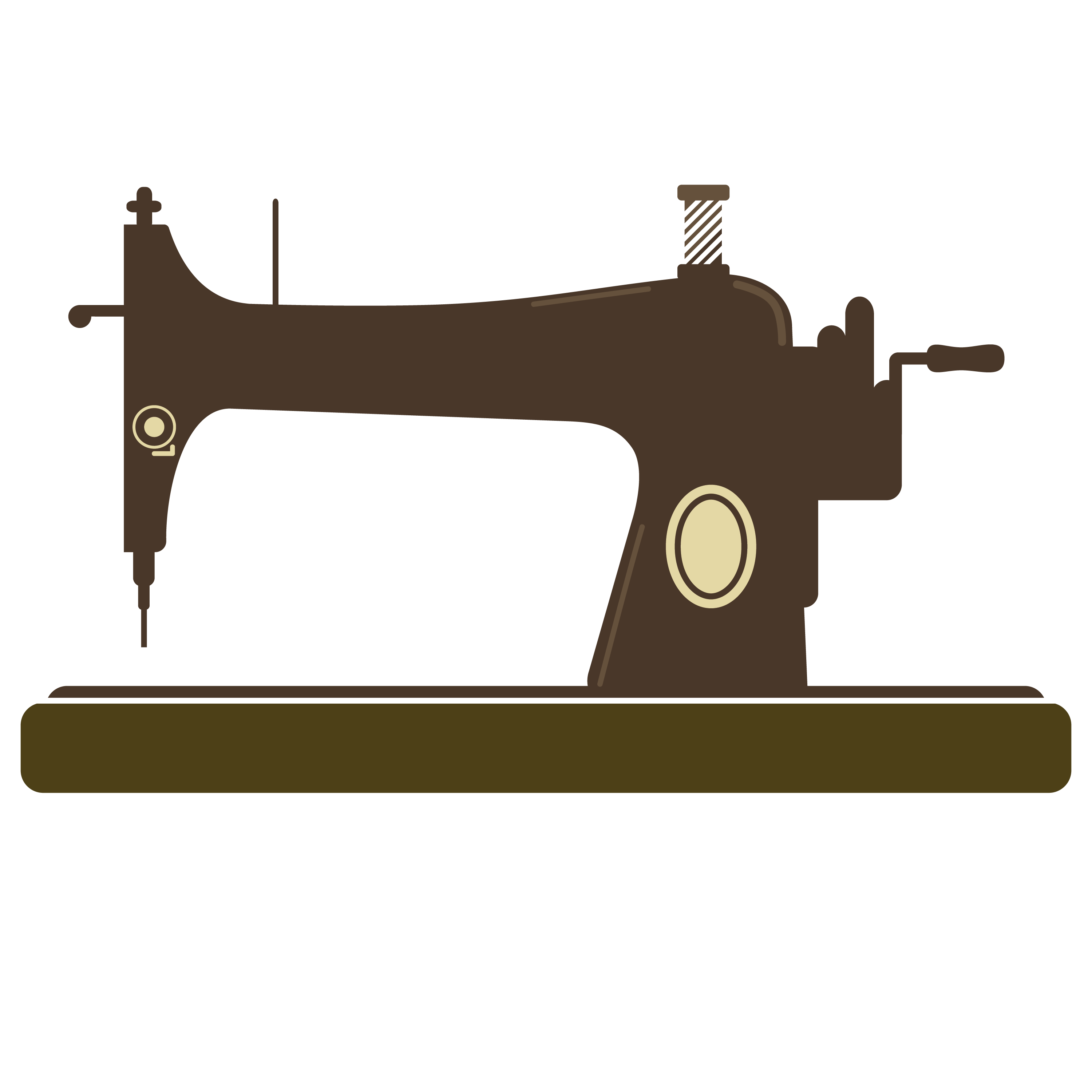 Sewing Machine Transparent Png (maroon, silver, white, gray)