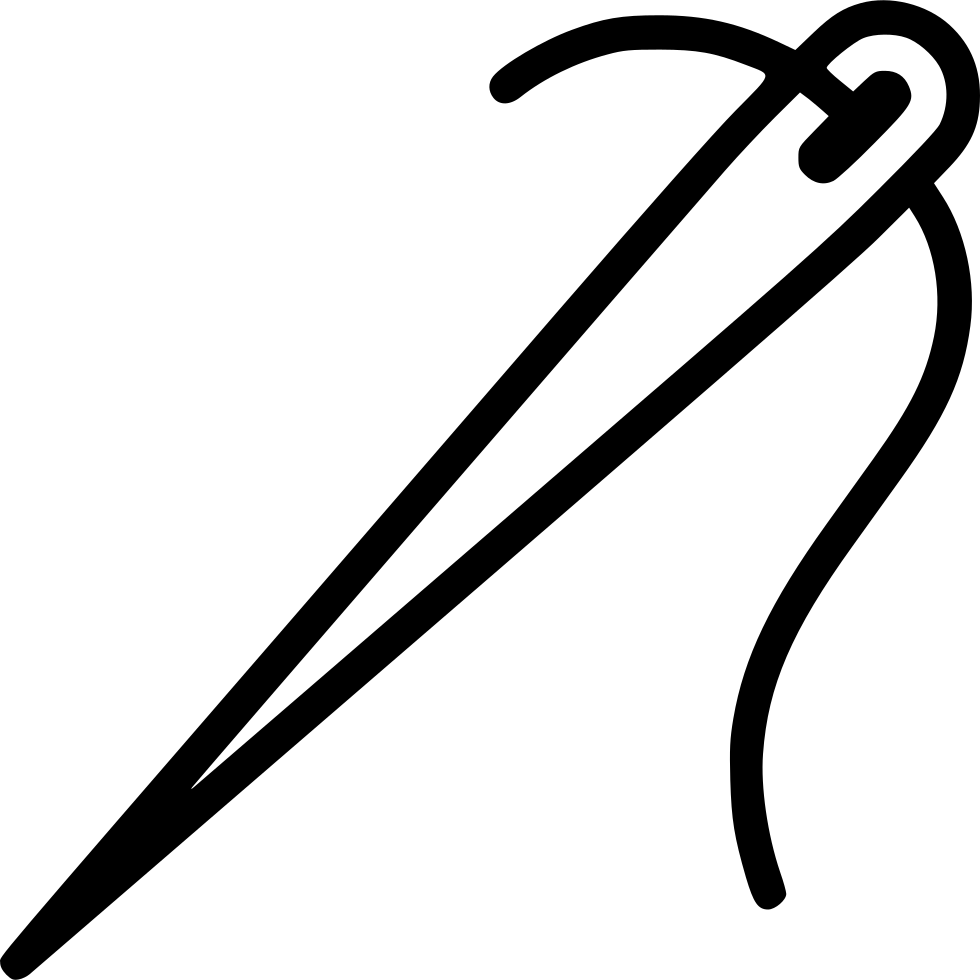 Sewing Needle Png Isolated Transparent Picture (black, white)