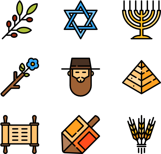 Jewish Art Png (orange, chocolate, black, salmon)