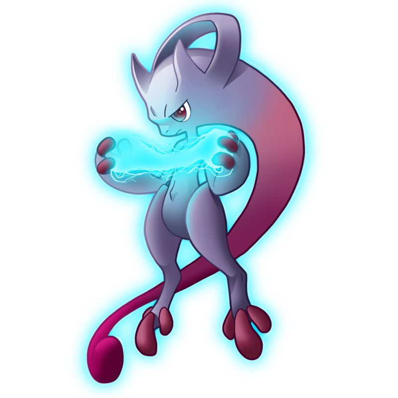 Mewtwo Png Transparent (greenish blue, black)