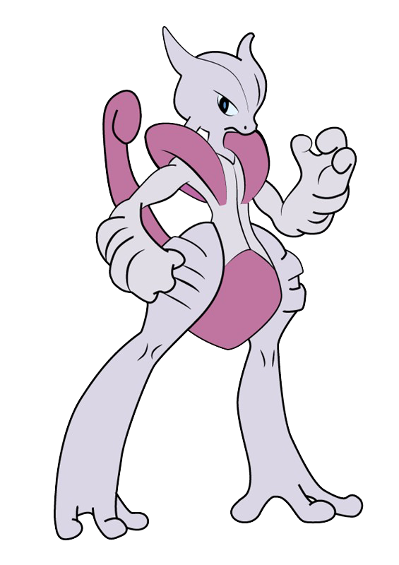 Mewtwo Pokemon Free Png Image (white, gray, lavender)