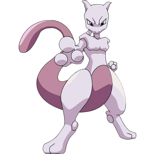 Mewtwo Pokemon Png Download Image (white, silver, lavender, gray)