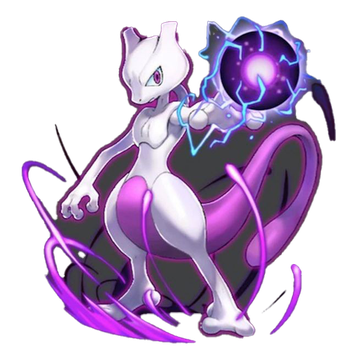 Mewtwo Pokemon Png High Quality Image (white, indigo, black)