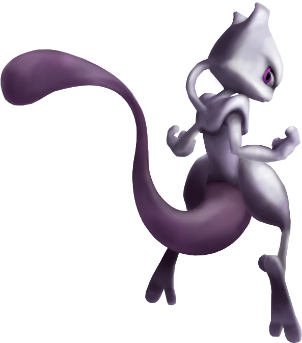 Mewtwo Transparent Background (white, black)