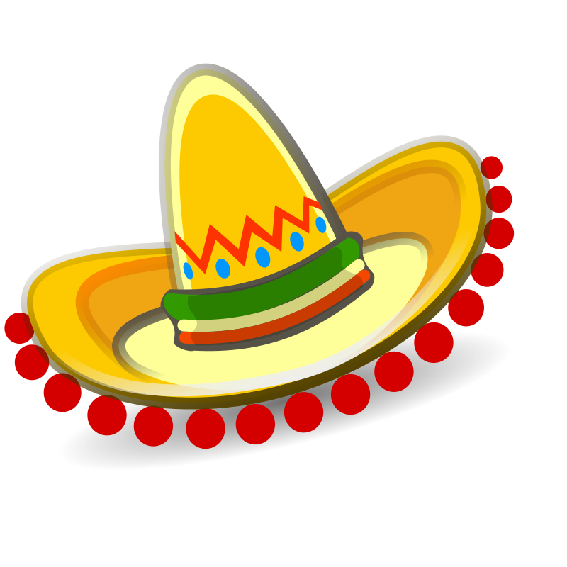 Mexican Hat Png Clipart (red, beige, gold, black, orange)