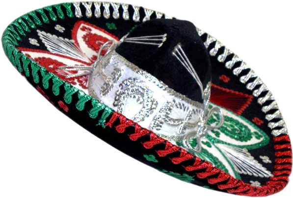 Mexican Hat Png File (white, black)