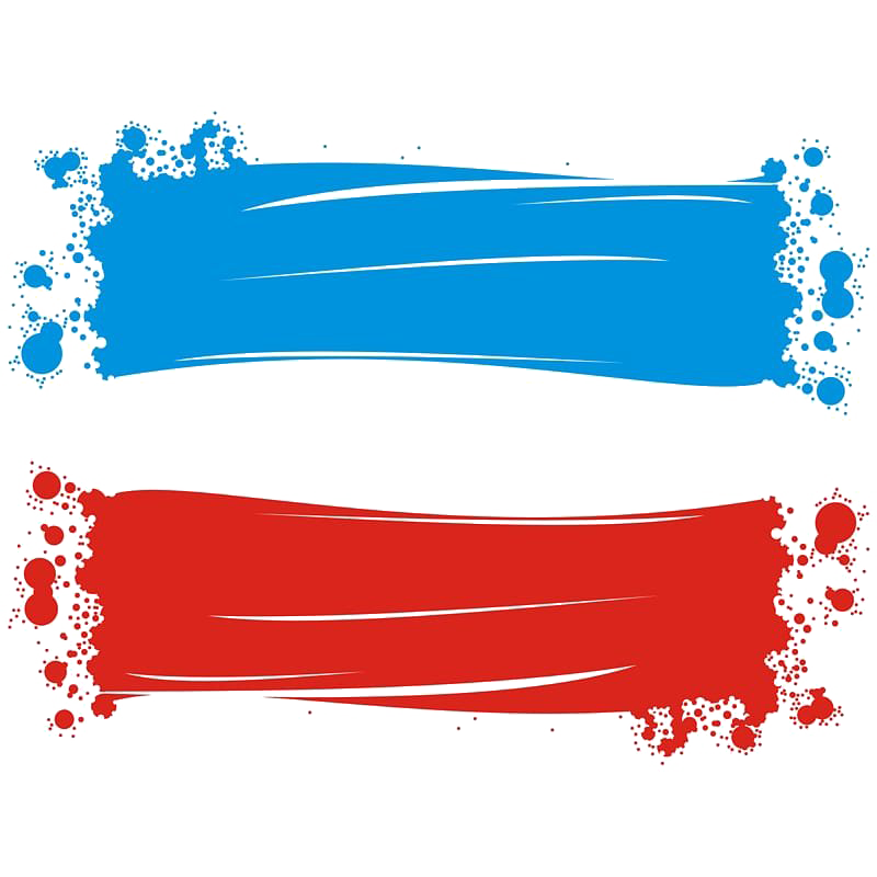 Text Banner Transparent Png (teal, red, white)