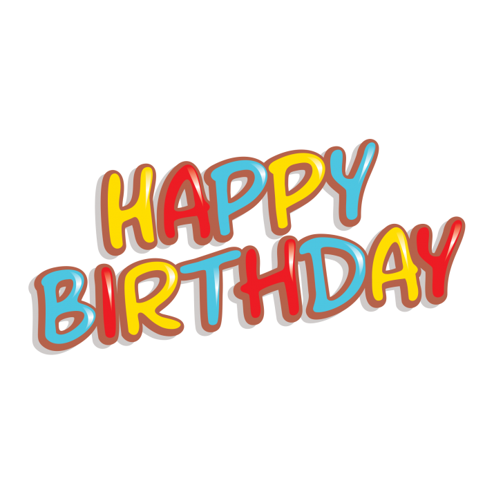 Text Birthday Transparent Png (greenish blue, black, red, gold)