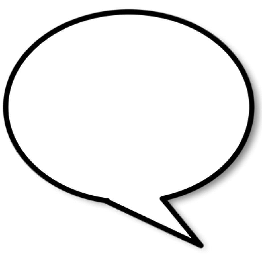 Text Bubble Background Png (black, white)