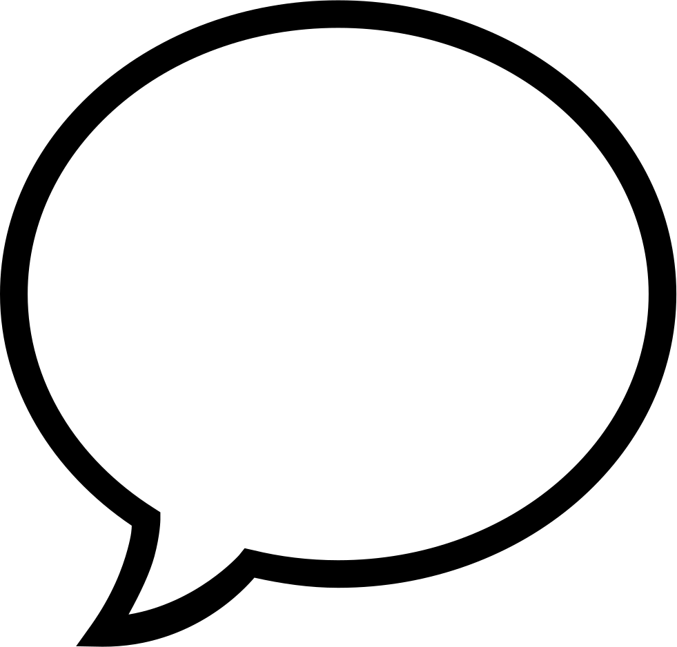 Text Bubble Png Hd Image (black, white)