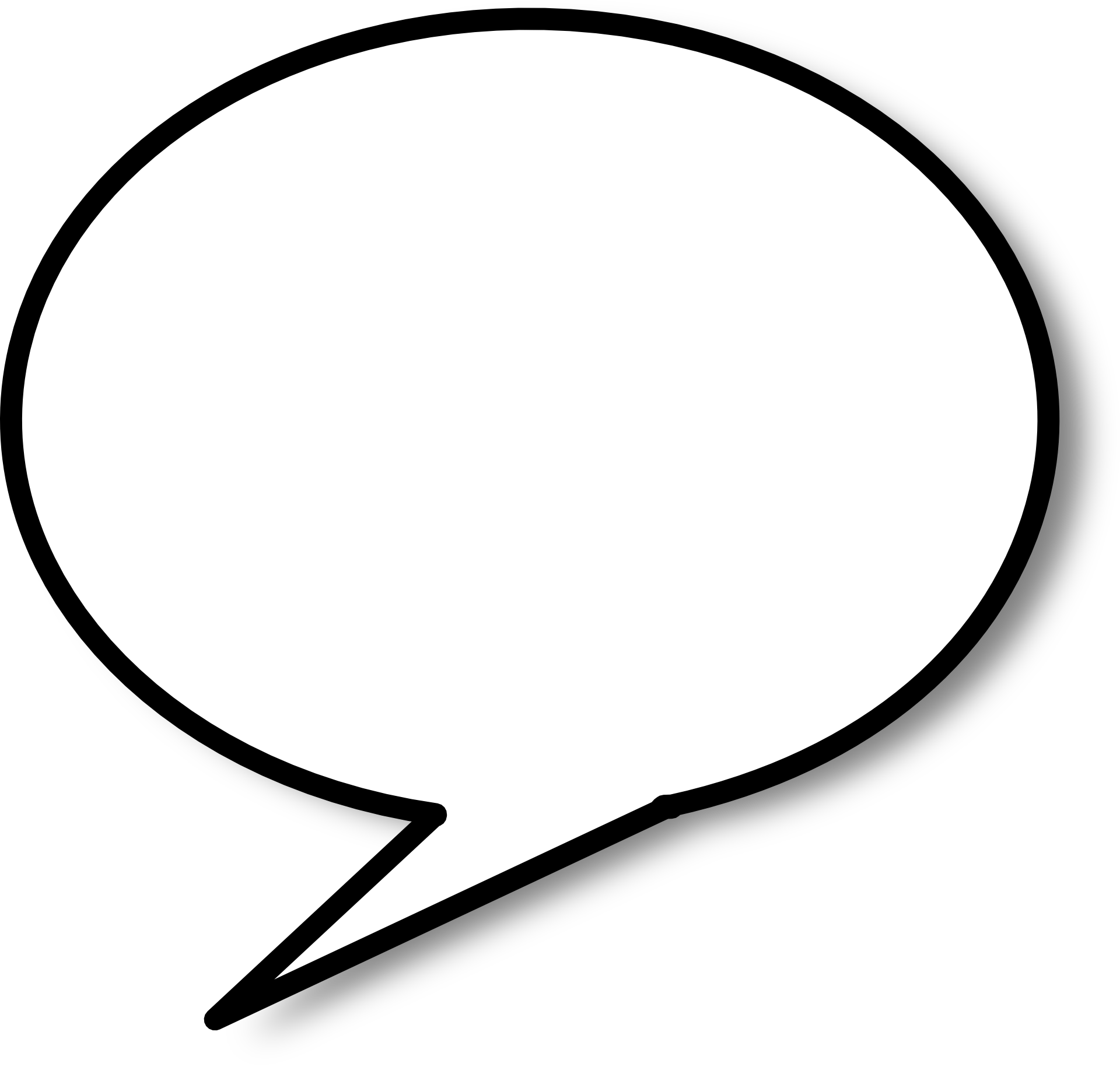 Text Bubble Png Picture (black, gray, white)