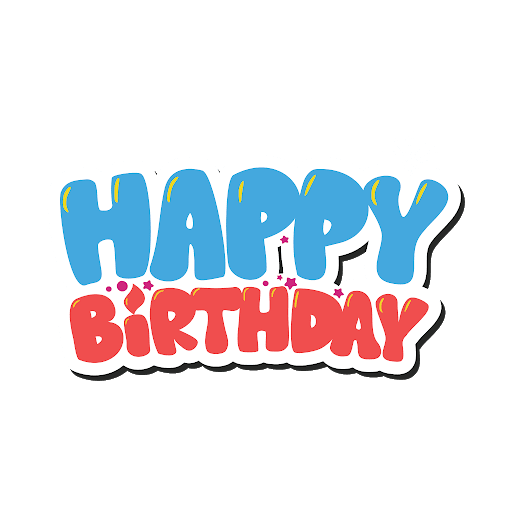 Text Happy Birthday Transparent Png (gray, white, chocolate, salmon, greenish blue)