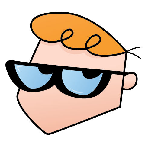 Dexter Png Image (black, white, orange, pink)