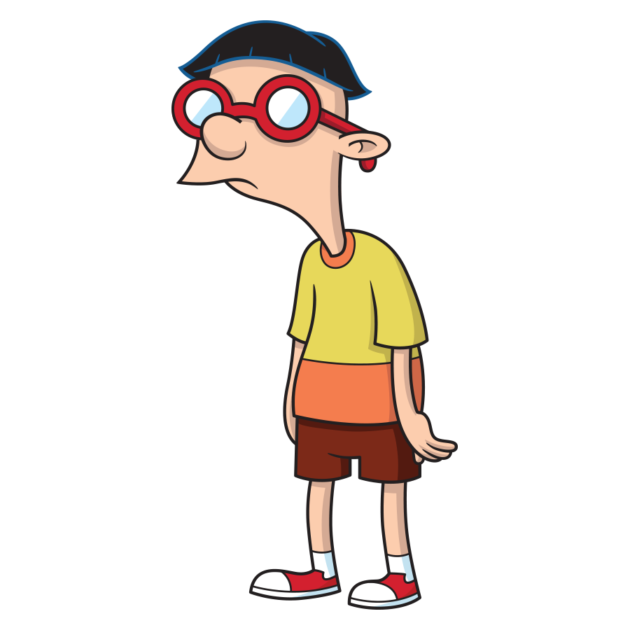 Hey Arnold Download Png Image (white, indigo, black, gold, pink)