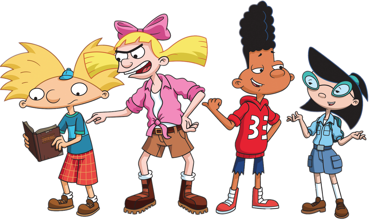 Hey Arnold Png Transparent (black, salmon)