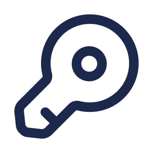 Key Minimalistic Free Png Icon Download (navy, black)