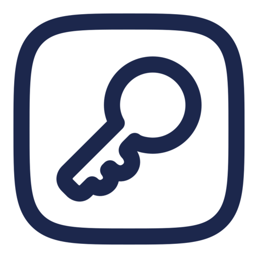 Key Square Free Png Icon (navy, black)