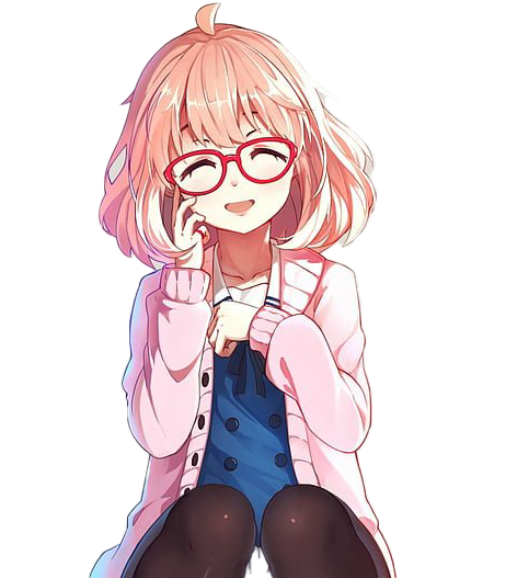 Beyond The Boundary Mirai Kuriyama Png File (white, beige, indigo, black)