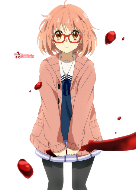 Beyond The Boundary Mirai Kuriyama Png Pic (teal, pink, black, salmon)