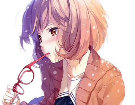 Beyond The Boundary Mirai Kuriyama Png Transparent Image (white, black, salmon)