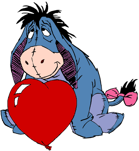 Eeyore Background Png (red, pink, black, gray, white)