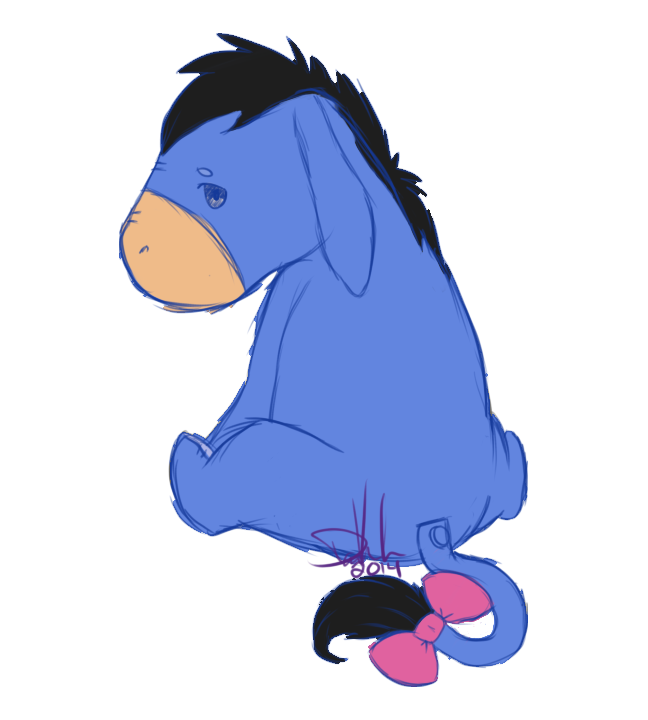 Eeyore Png Background Image (salmon, black, gray)