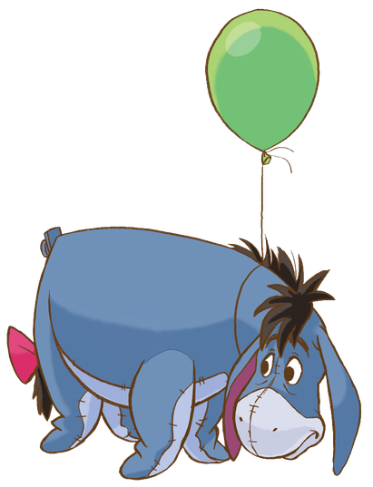 Eeyore Png File (lavender, black, gray)