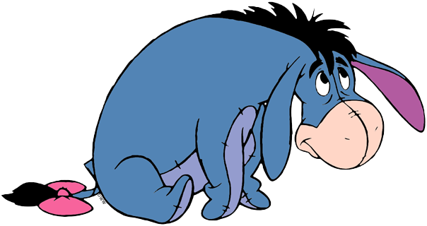 Eeyore Png Free Download (black, pink, gray, white)