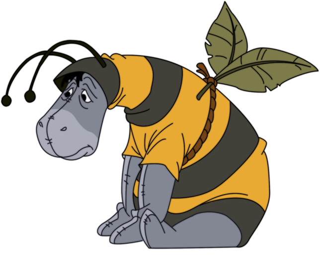 Eeyore Png Photo (orange, indigo, black, gray, white)