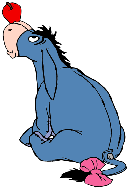 Eeyore Png Picture (black, pink, gray, white)