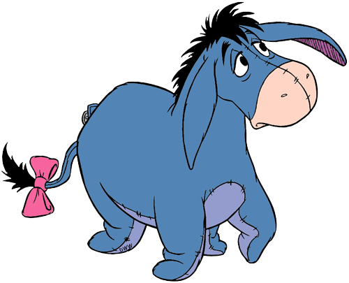 Eeyore Png Transparent Image (silver, pink, black, gray, white)