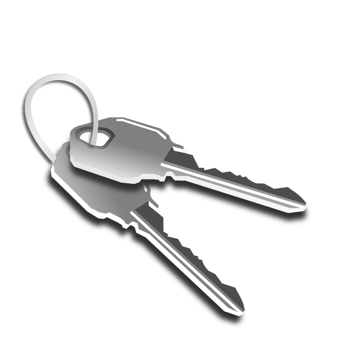 Keys (gray, white, black)