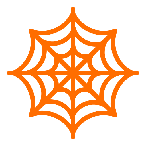 If Halloweenhorrorspiderweb Free Png Icon Download (maroon, orange, chocolate, black)