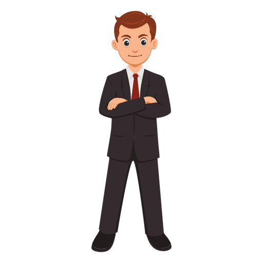 Office Animated Businessman Png Transparent Image (black, gray)