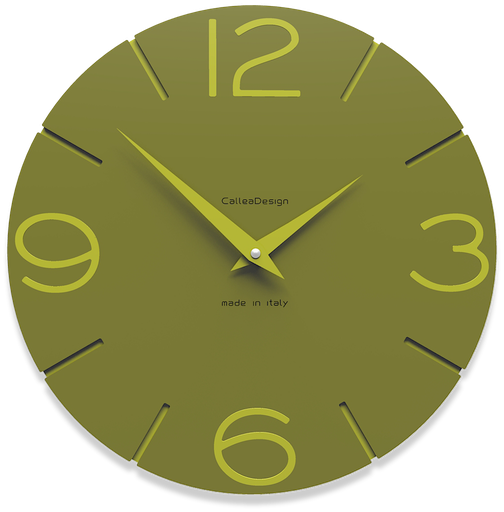 Office Green Wall Clock Png Transparent Image (black, olive)