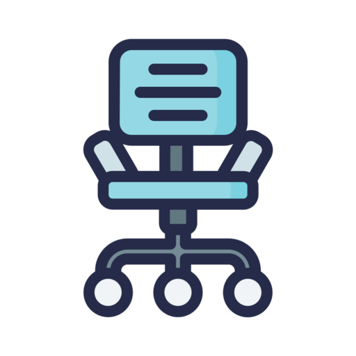 Office Chair Seat Directors Free Png Icon Download (indigo, black, silver, navy, mint)