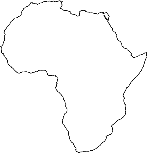 Africa Map Png File (black)