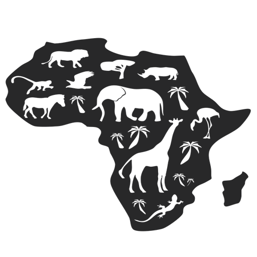 Africa Map Png Isolated Image (black)