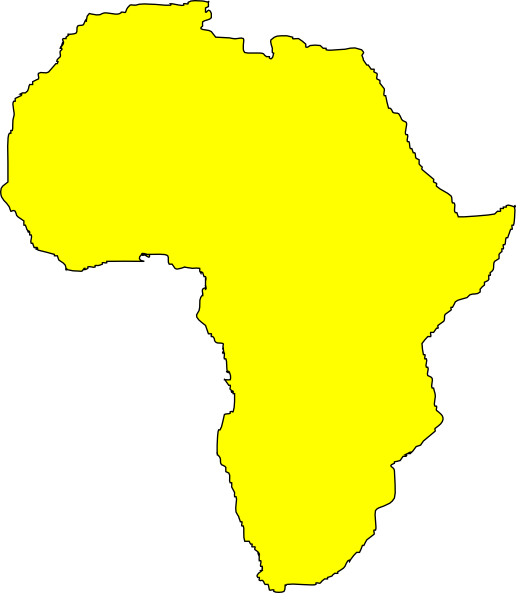 Africa Map Transparent Png (white, gold, yellow)