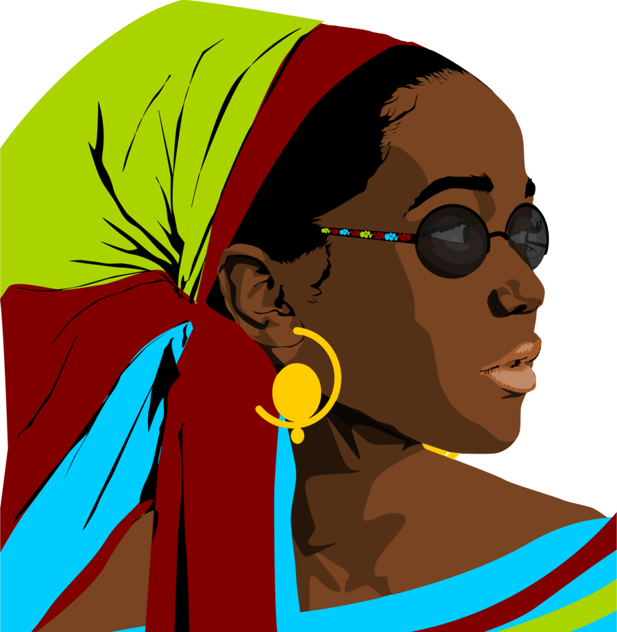 African American Woman Png Transparent (black, gold, maroon, greenish blue, olive)