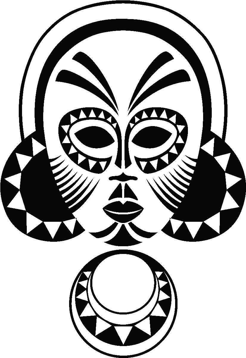 African Art Png Isolated File (black)